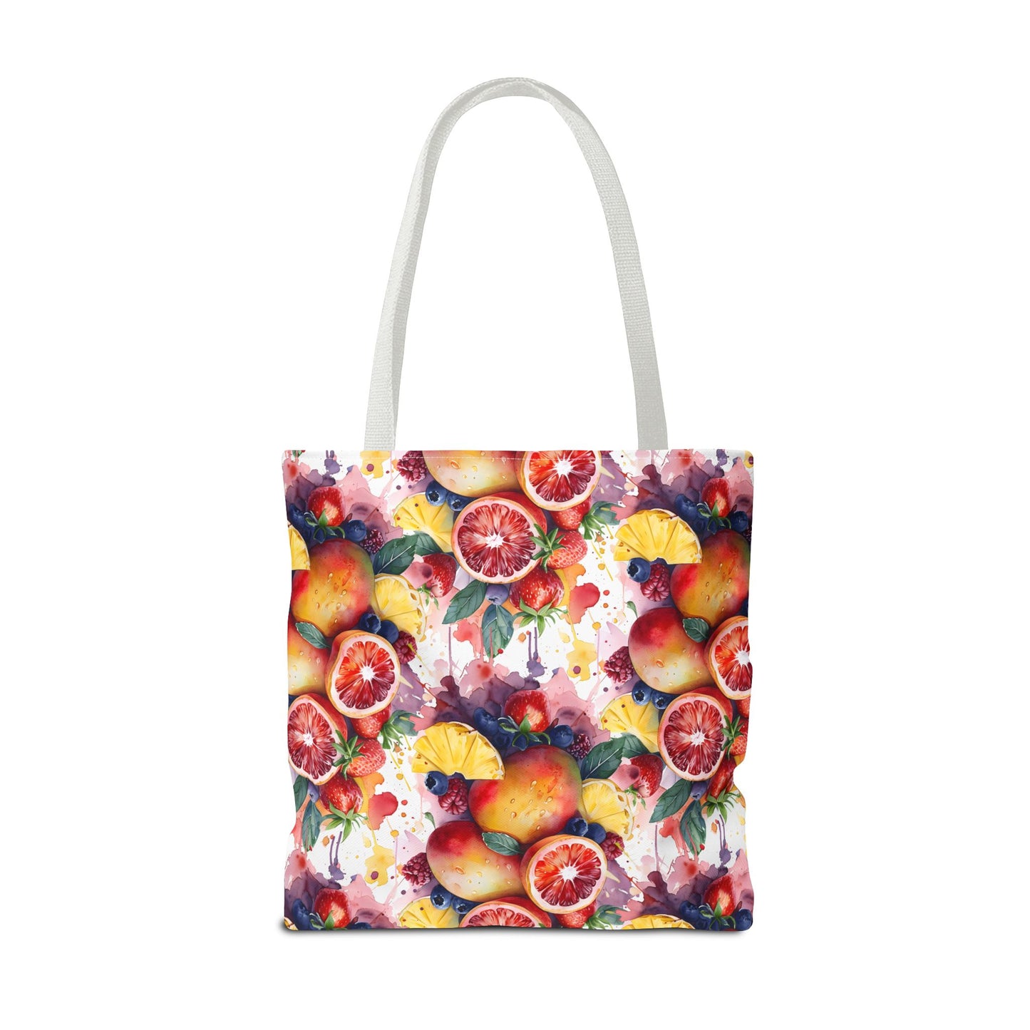 Tropical Splash 🍊🍍 Watercolor Fruit Tote
