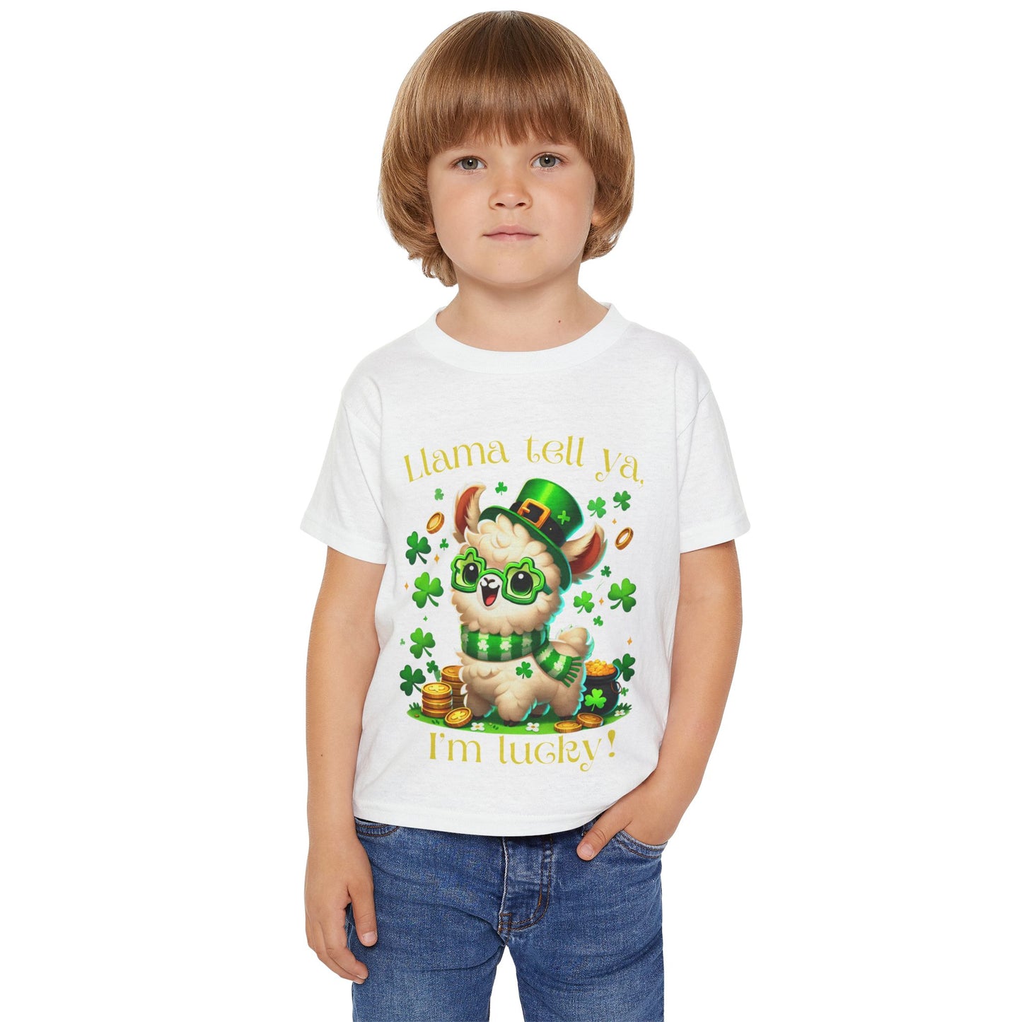 Llama Tell Ya, I’m Lucky! Toddler Tee – St. Patrick’s Day Shirt 🍀🦙