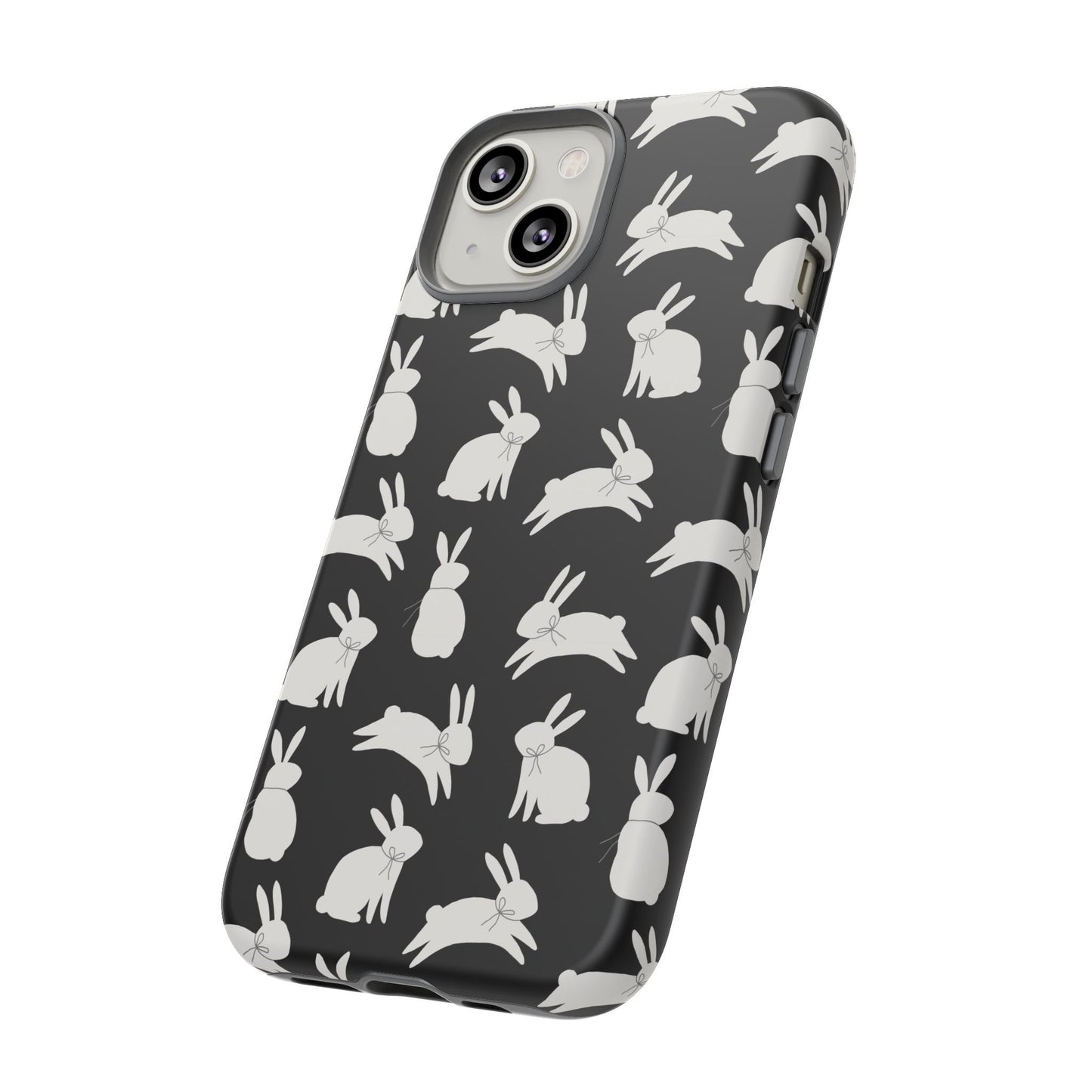 Hop-Proof Style – Bunny Pattern Tough Phone Case 🖤🐰