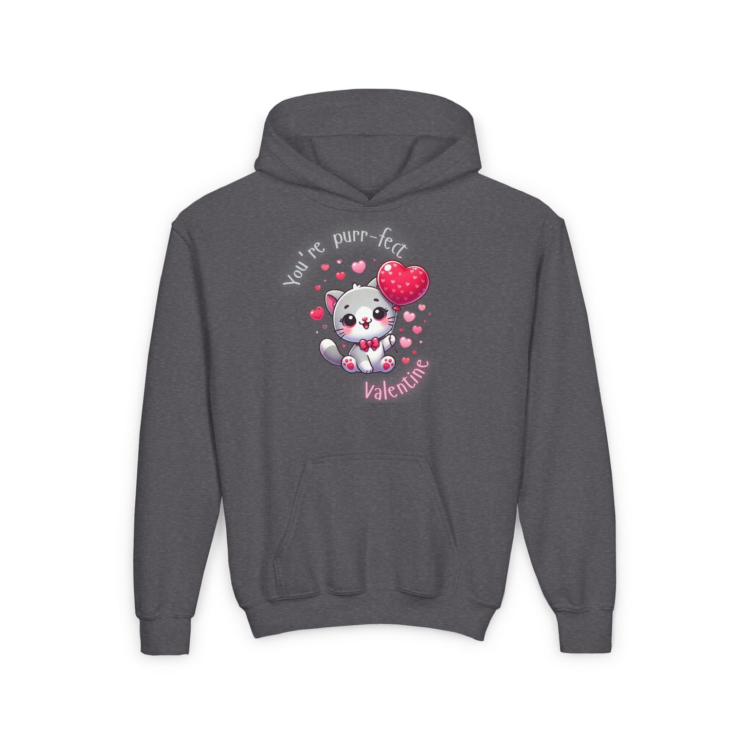 Purr-fect Valentine Youth Hoodie