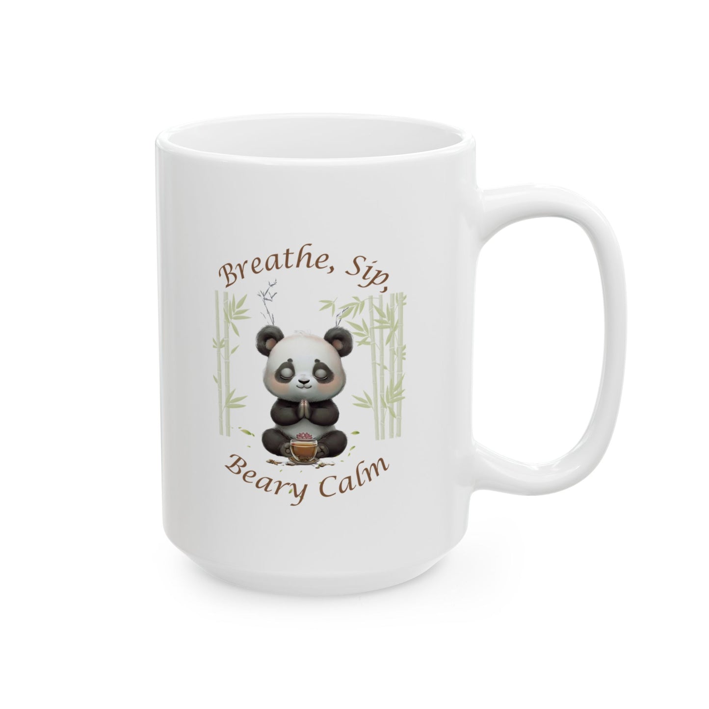 Beary Calm Panda Mug, (11oz, 15oz)