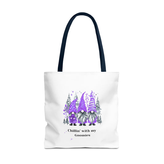 Chillin’ with My Gnomies Tote Bag – Purple & Playful