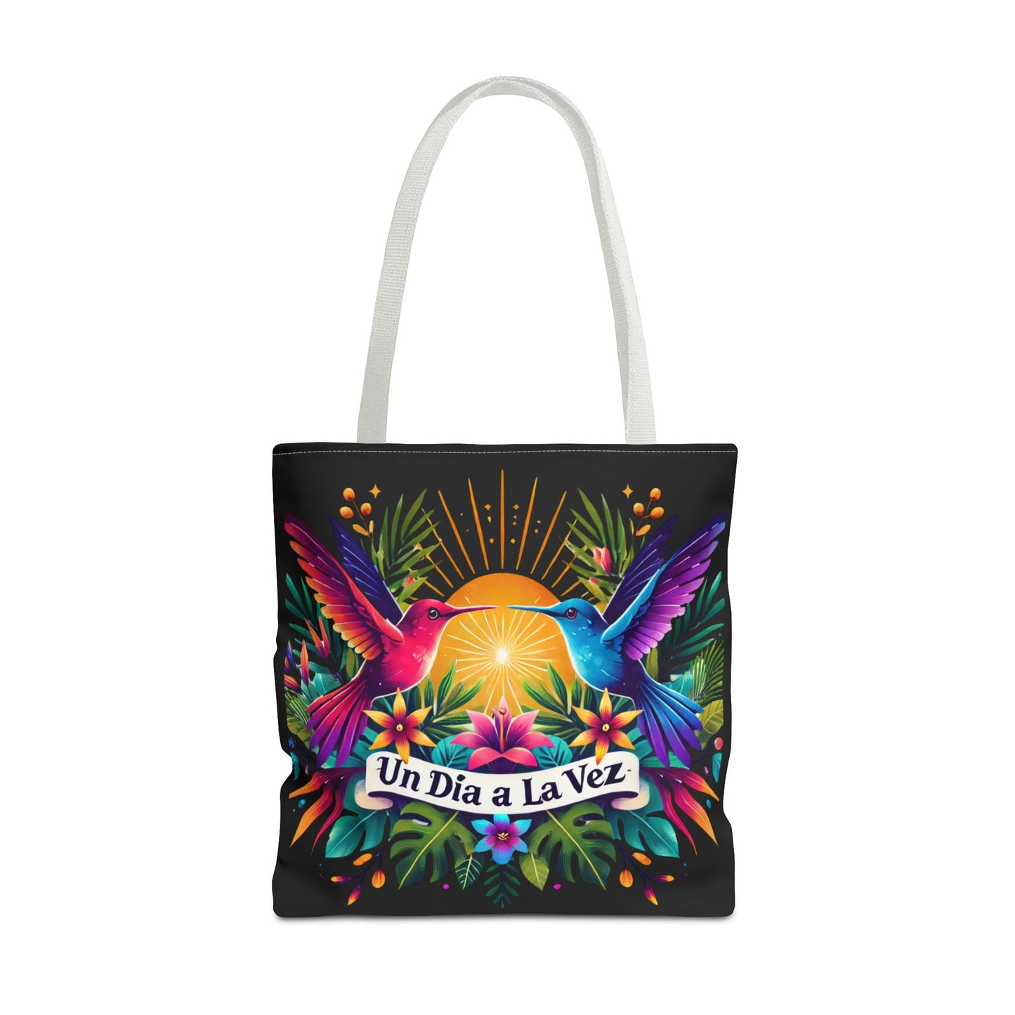 "Un Día a La Vez" Vibrant Midnight Tote Bag