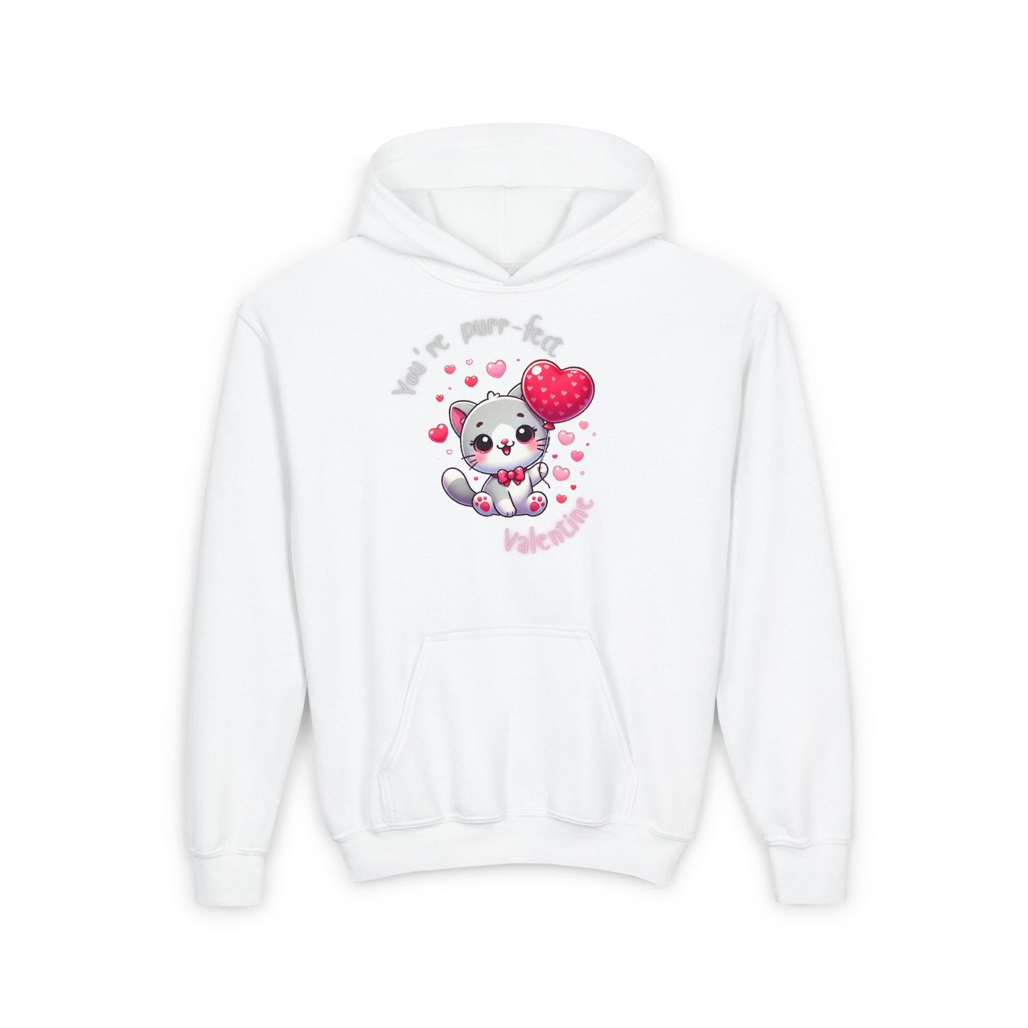 Purr-fect Valentine Youth Hoodie