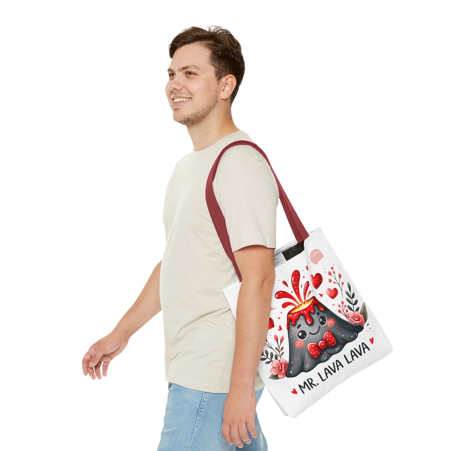 "Mr. Lava Lava Floral Charm" Tote Bag