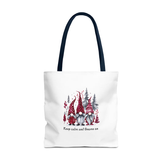 Keep Calm and Gnome On Tote Bag – Red Delight