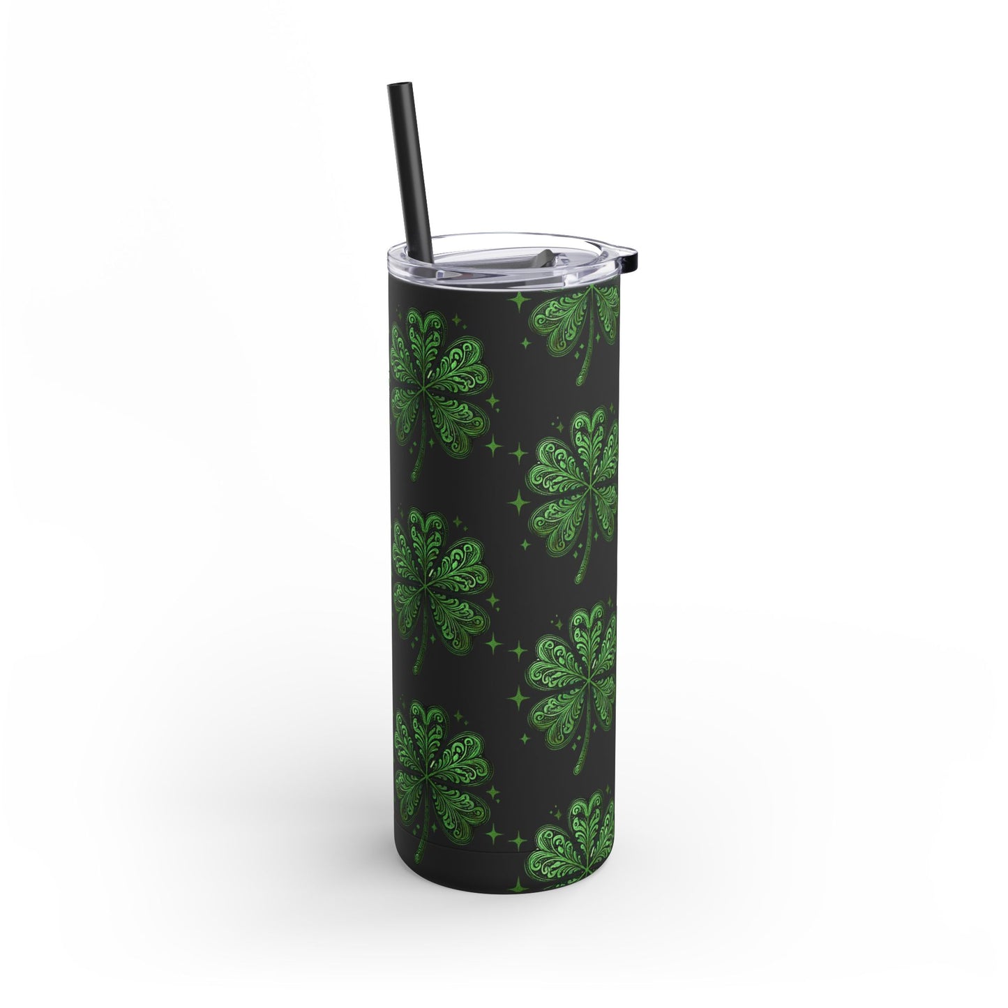 Emerald Clovers 🍀 20oz Matte Tumbler – Luxe Insulated Stainless Steel