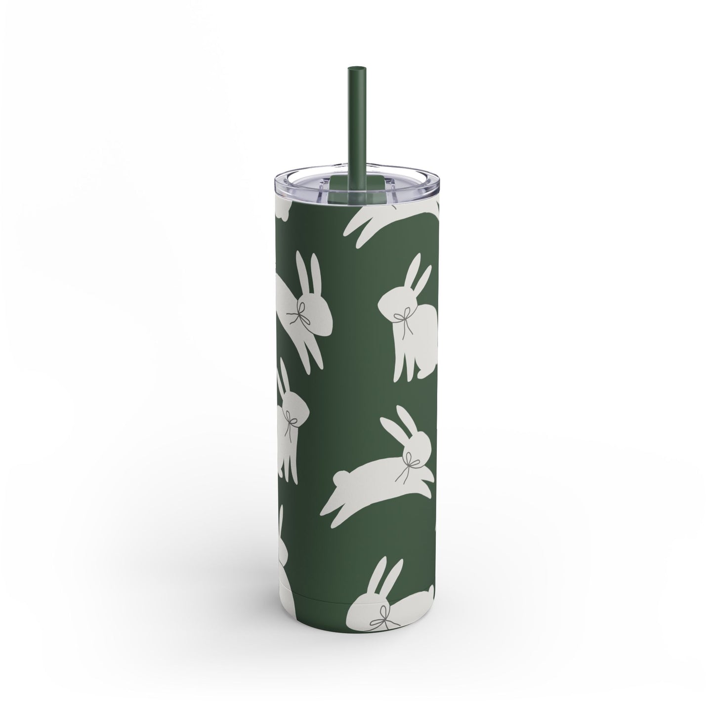 Hop Into Hydration – 20oz Matte Skinny Tumbler 🐰🖤 (Available in Multiple Colors!)