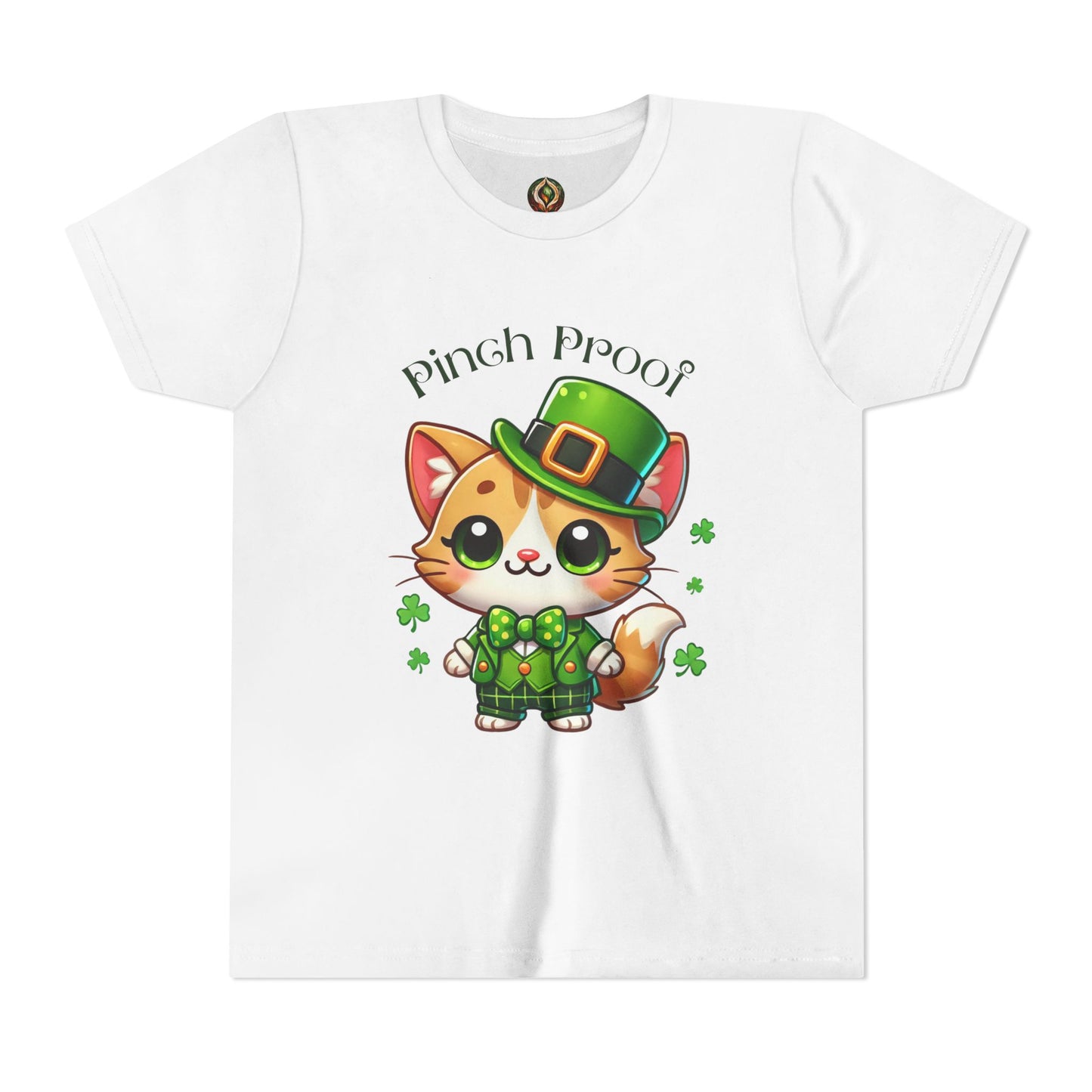 Pinch Proof Youth Tee – St. Patrick’s Day Lucky Cat 🍀😺