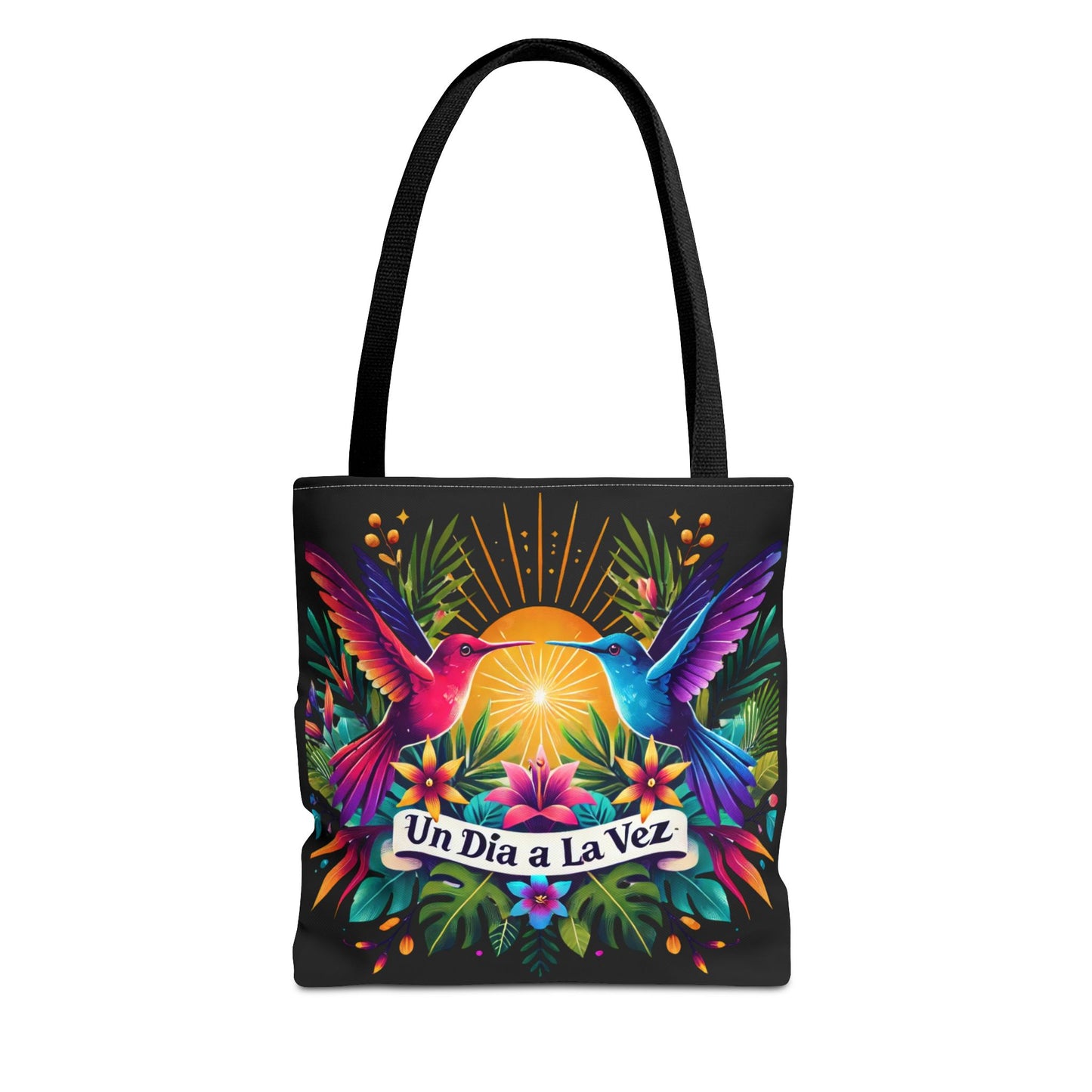 "Un Día a La Vez" Vibrant Midnight Tote Bag