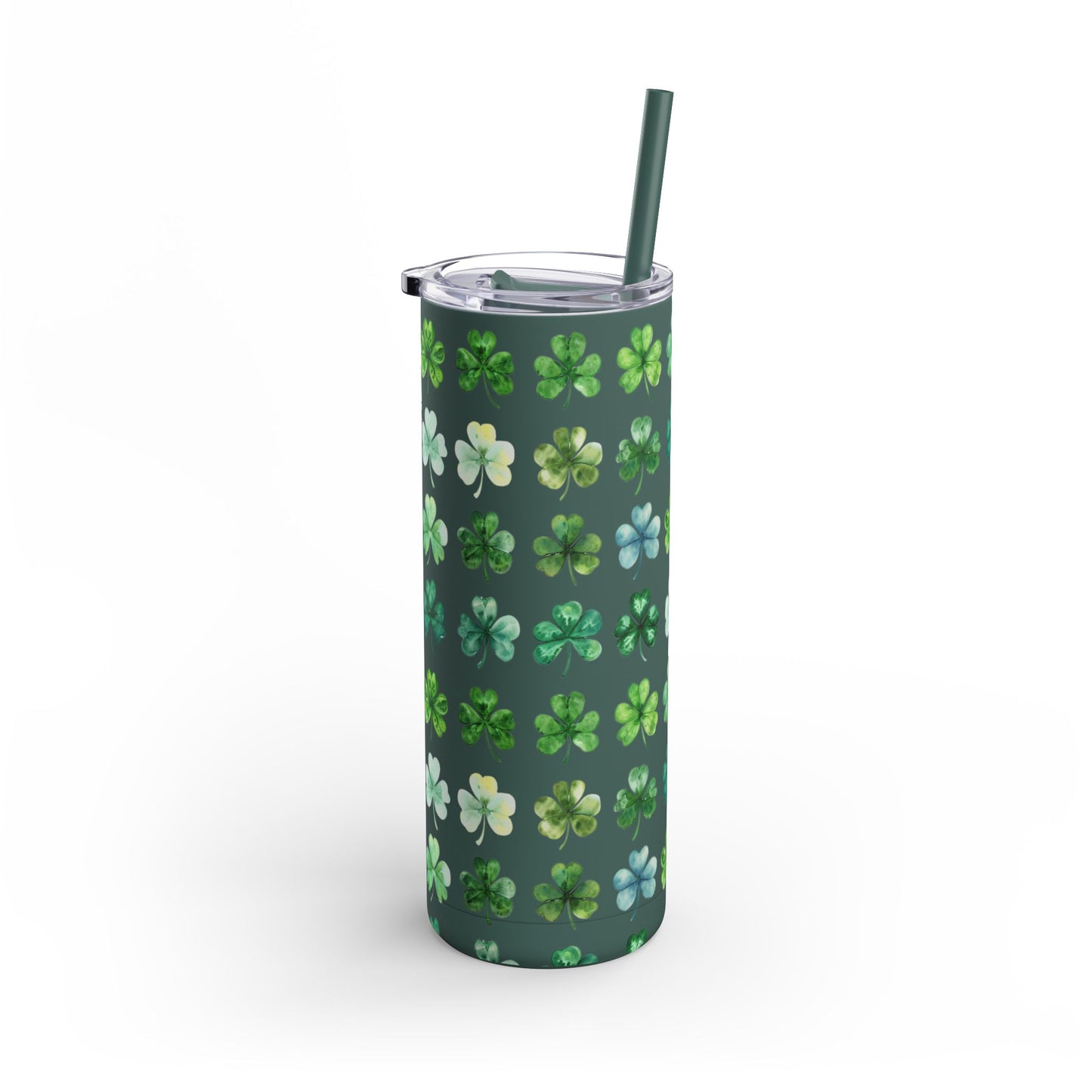Lucky Sip 🍀 20oz Matte Tumbler – Triple Color Charm, Hot & Cold Insulated