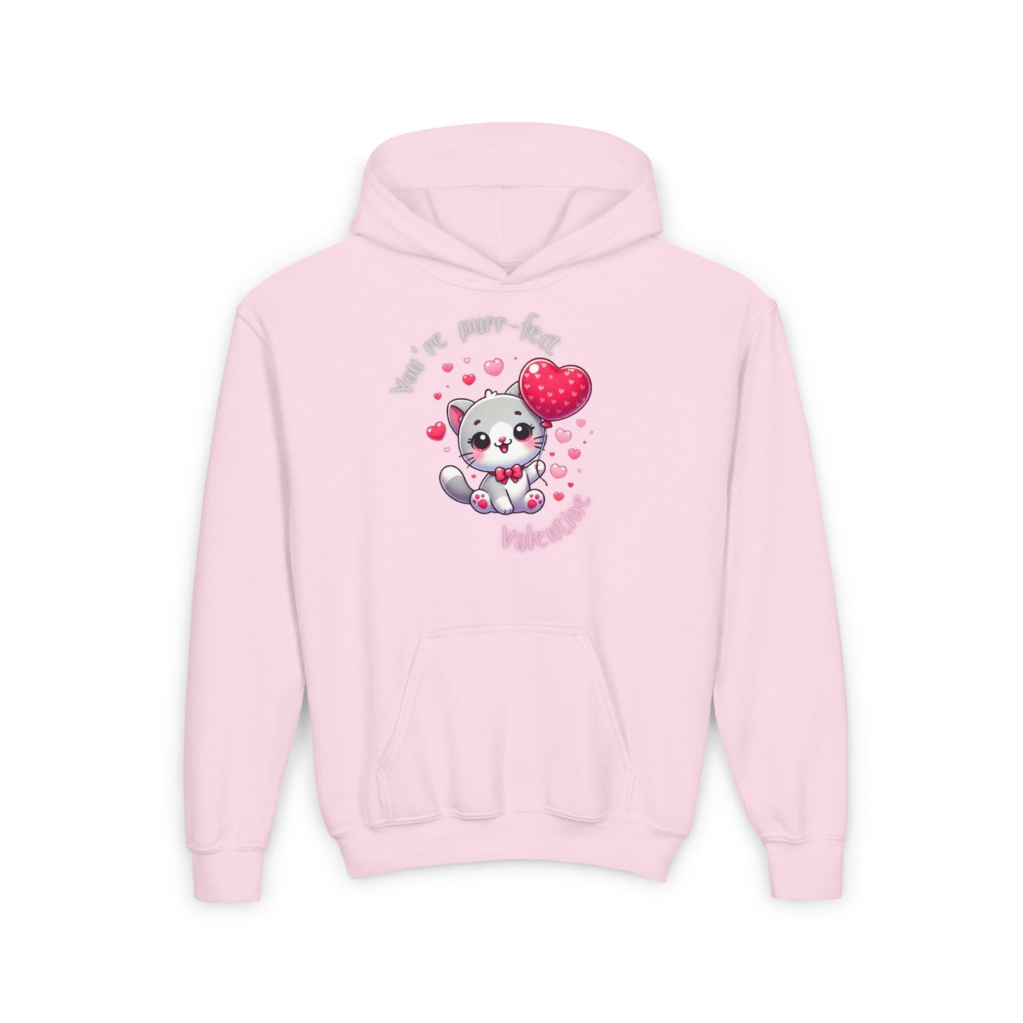 Purr-fect Valentine Youth Hoodie
