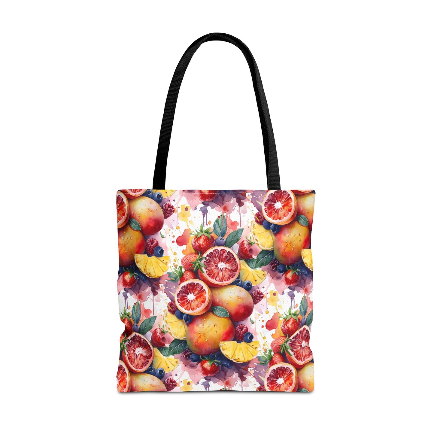 Tropical Splash 🍊🍍 Watercolor Fruit Tote