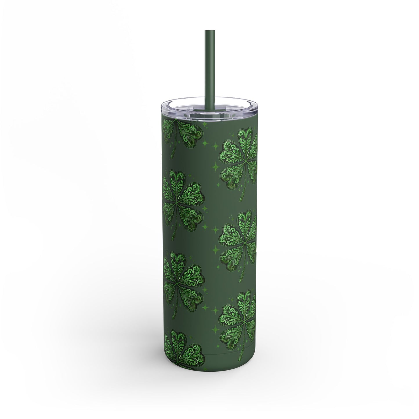 Emerald Clovers 🍀 20oz Matte Tumbler – Luxe Insulated Stainless Steel