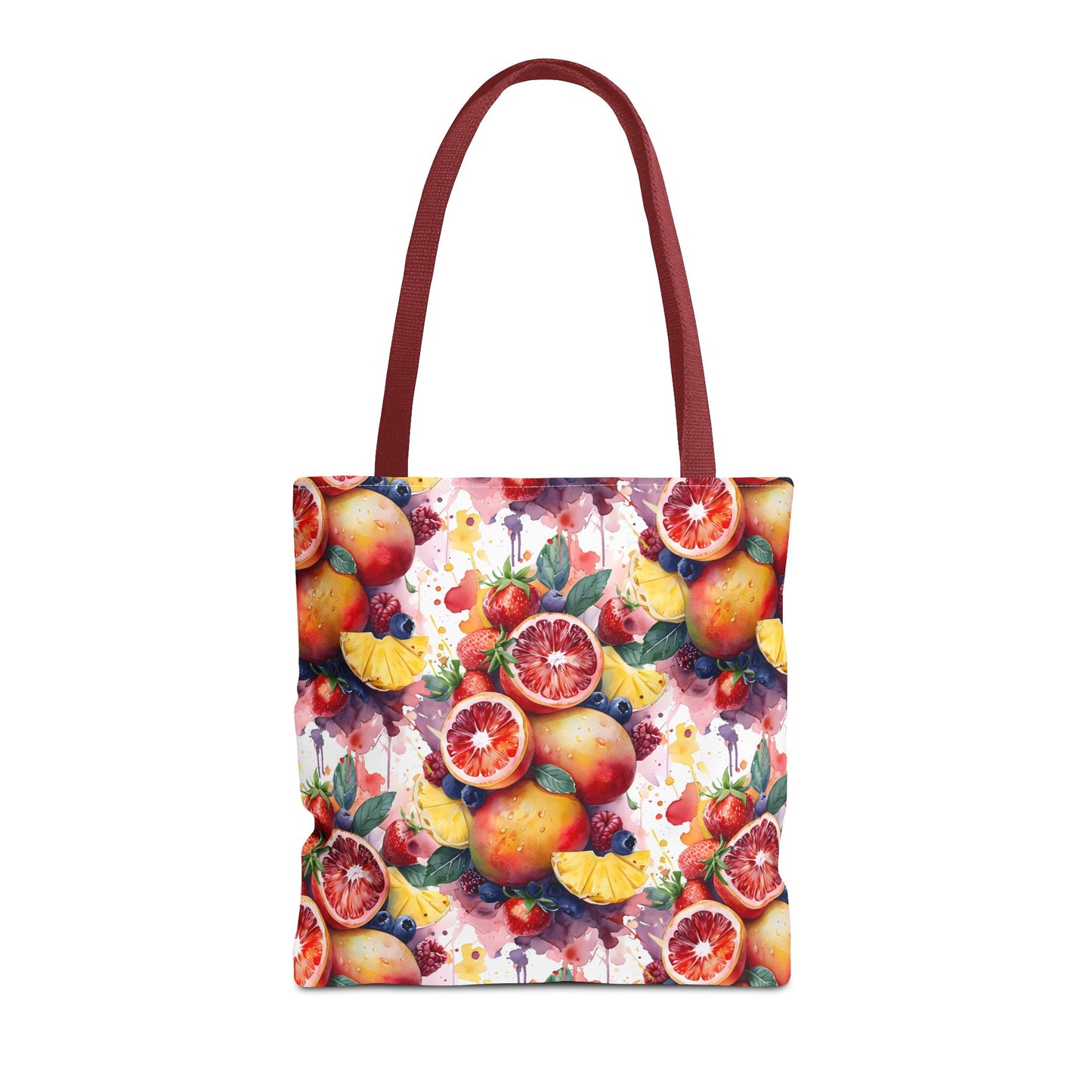 Tropical Splash 🍊🍍 Watercolor Fruit Tote