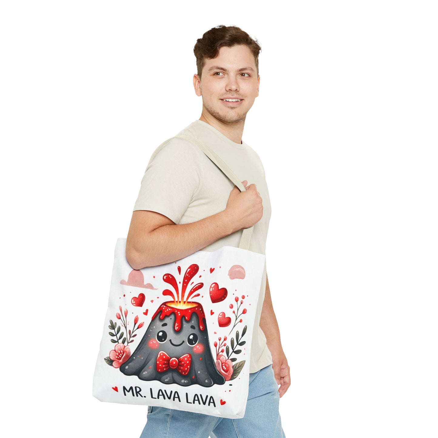 "Mr. Lava Lava Floral Charm" Tote Bag