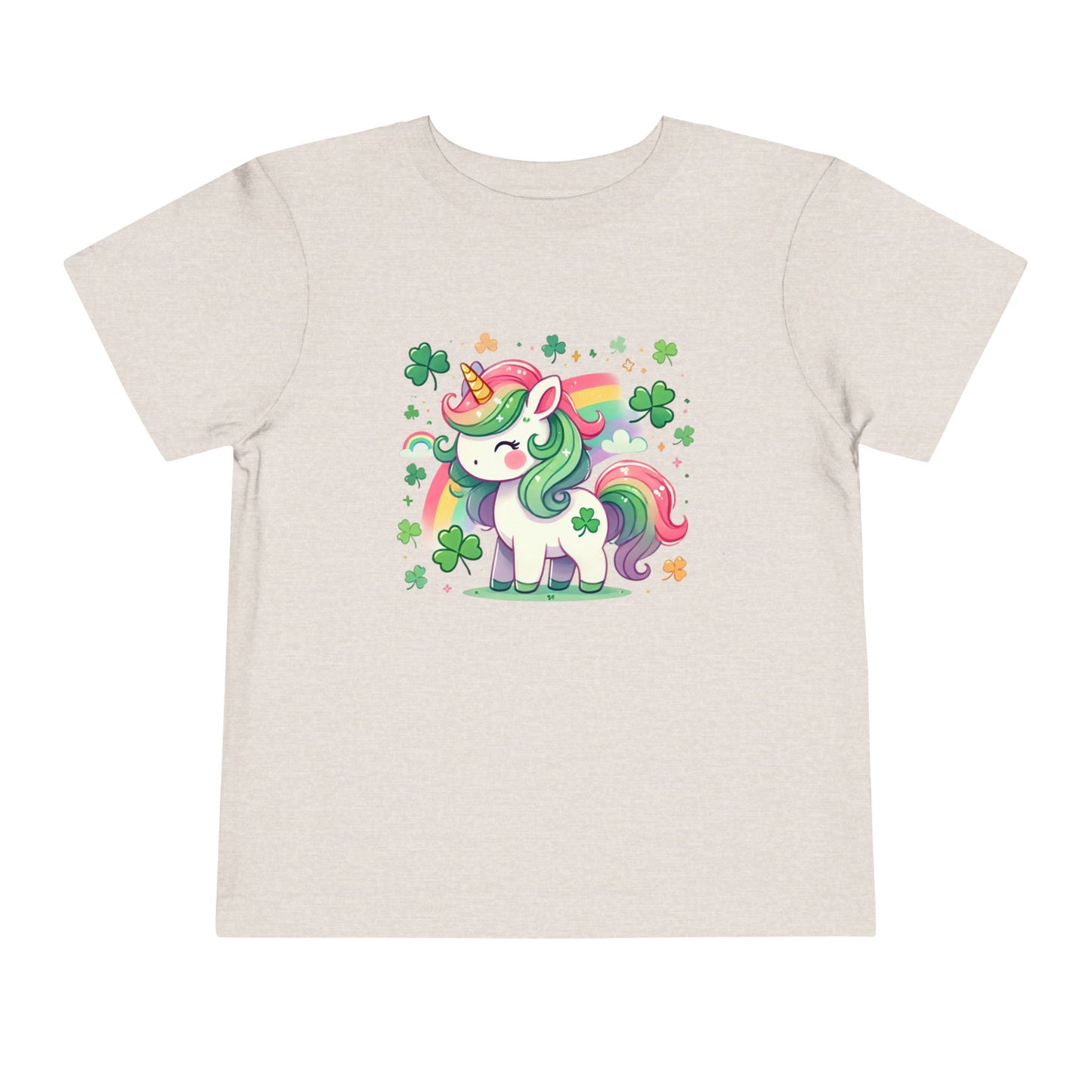 Magical Mischief 🍀 Toddler Tee – Lucky Unicorn Adventure