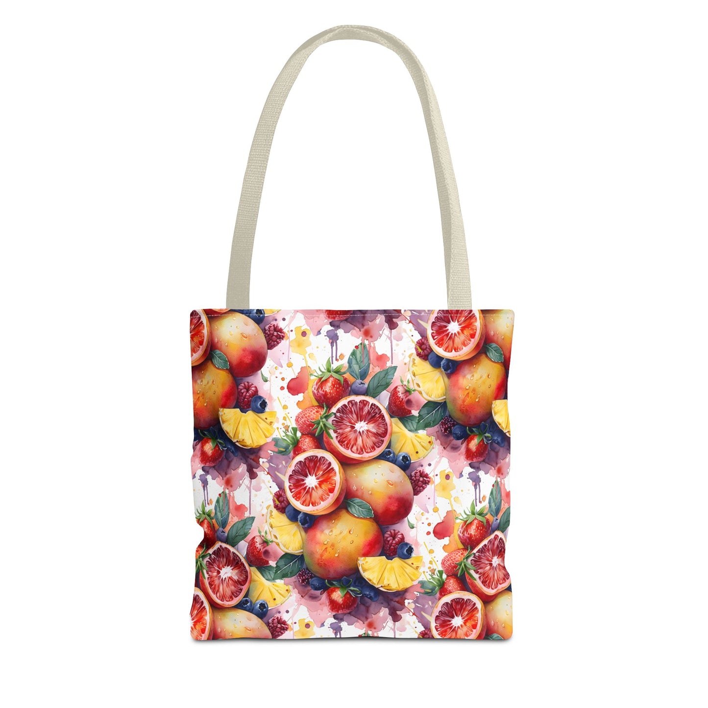 Tropical Splash 🍊🍍 Watercolor Fruit Tote