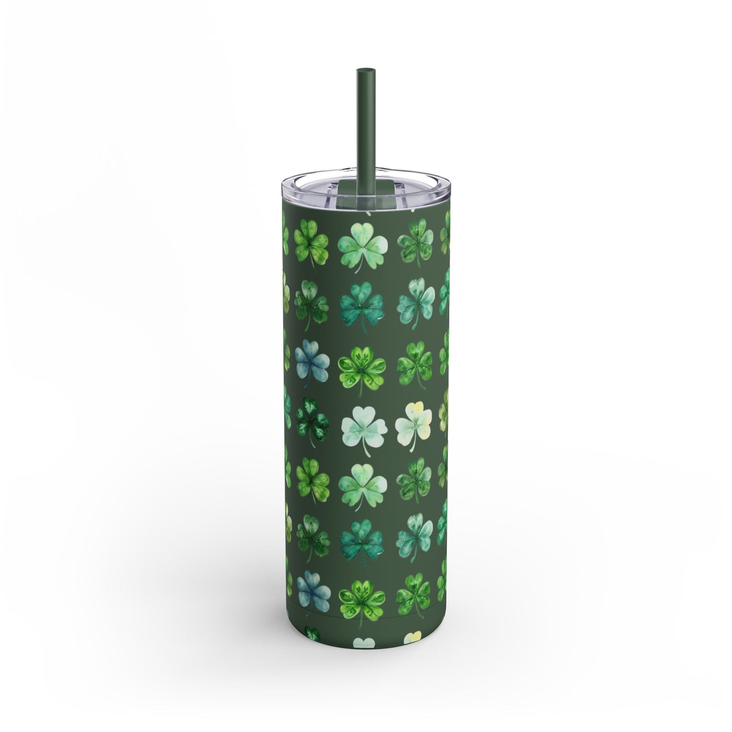 Lucky Sip 🍀 20oz Matte Tumbler – Triple Color Charm, Hot & Cold Insulated