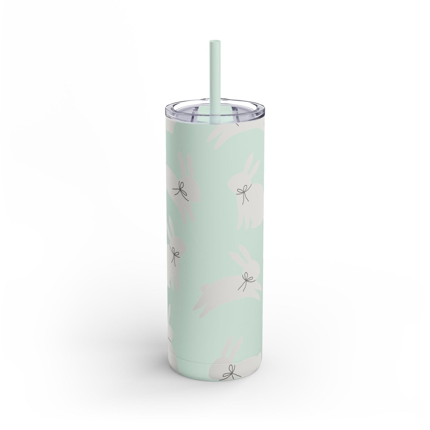 Hop Into Hydration – 20oz Matte Skinny Tumbler 🐰🖤 (Available in Multiple Colors!)
