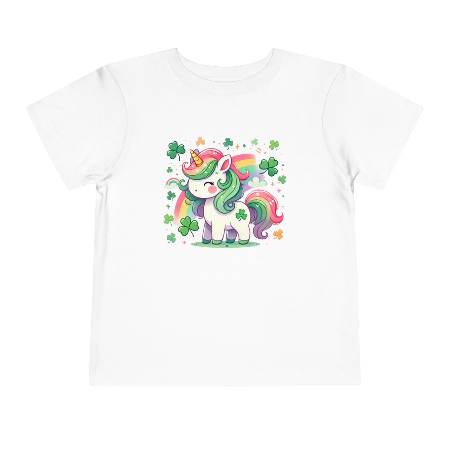 Magical Mischief 🍀 Toddler Tee – Lucky Unicorn Adventure