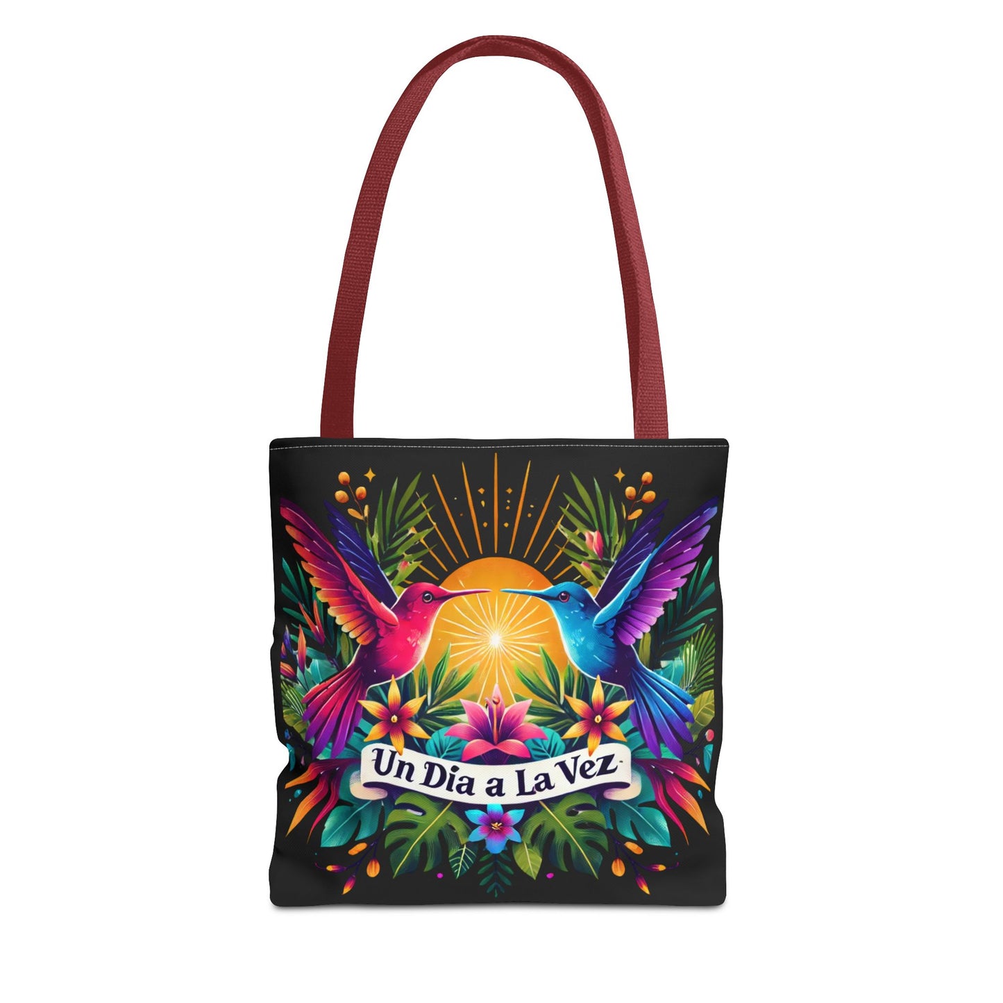 "Un Día a La Vez" Vibrant Midnight Tote Bag
