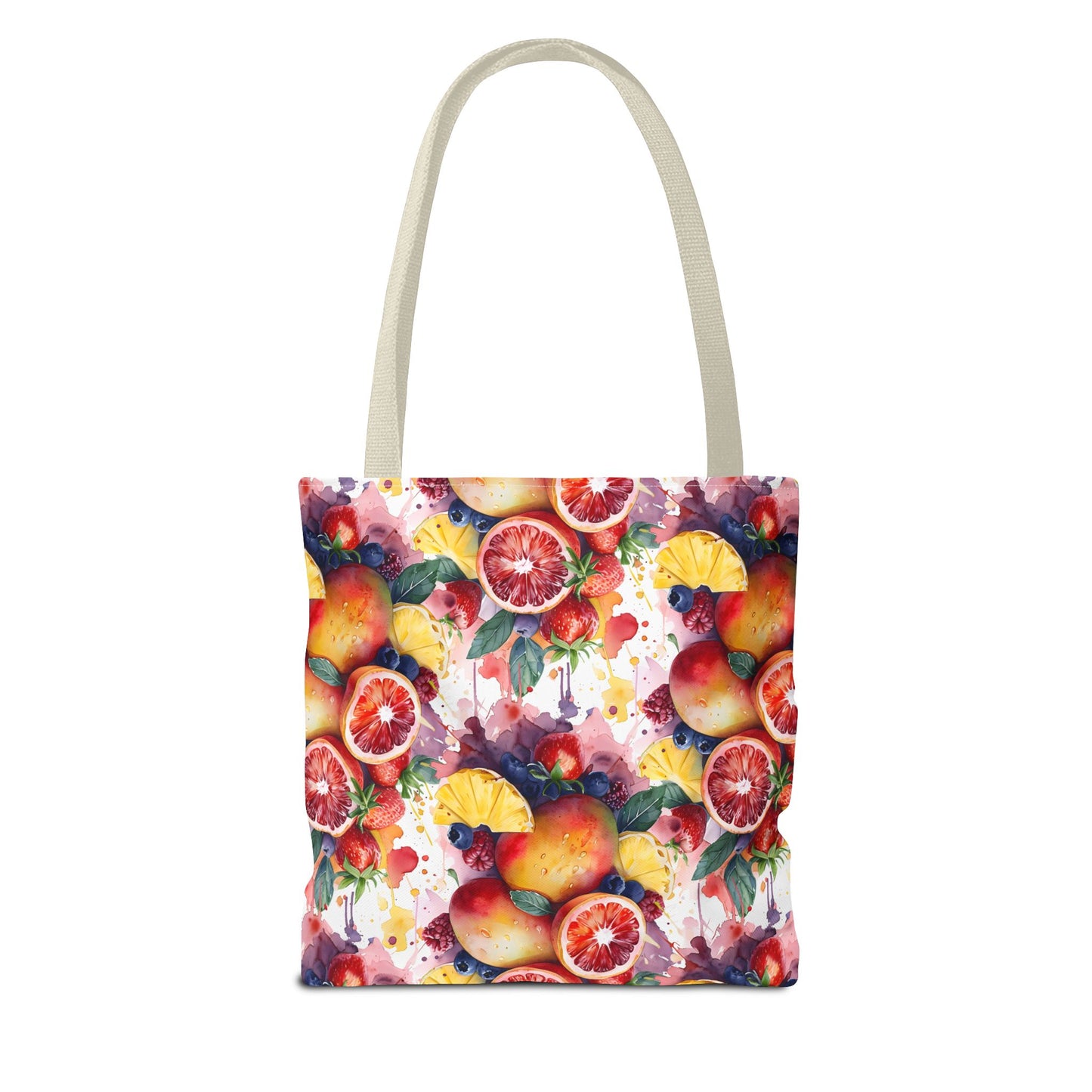 Tropical Splash 🍊🍍 Watercolor Fruit Tote