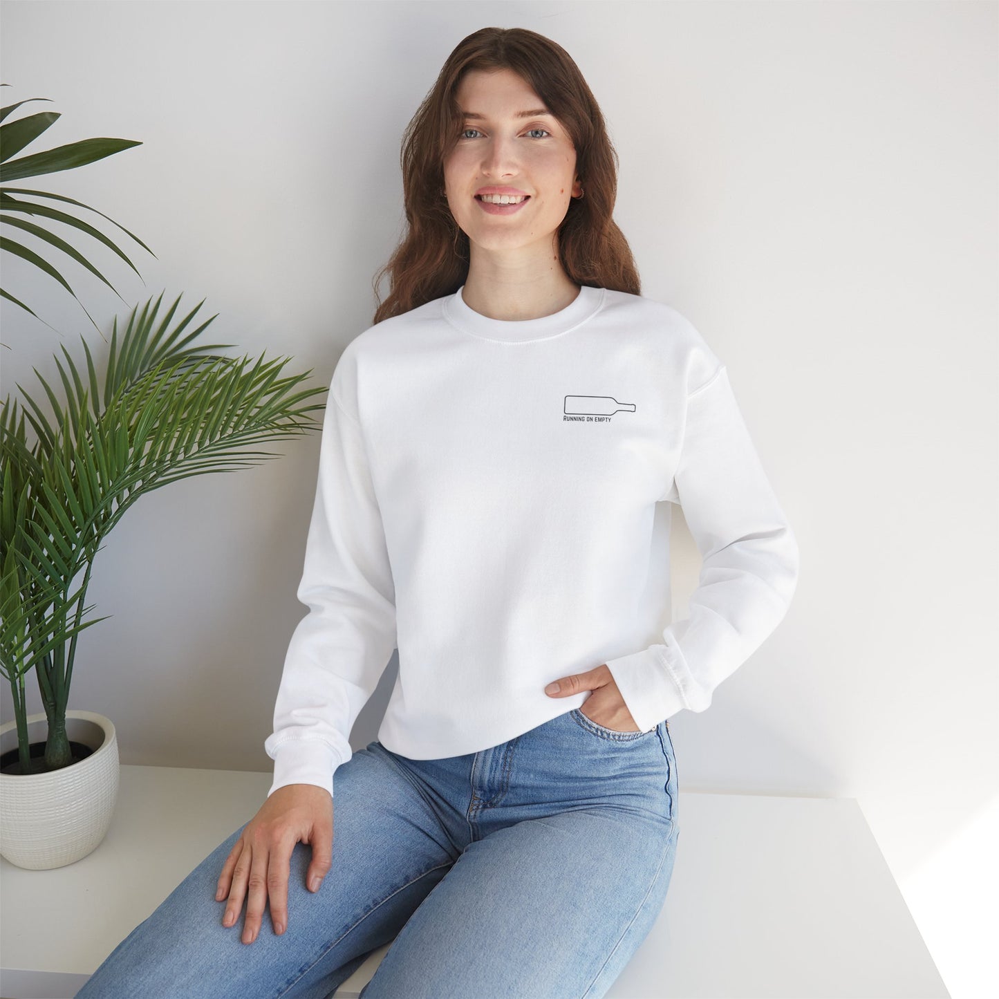 "Running on Empty" Unisex Crewneck Sweatshirt