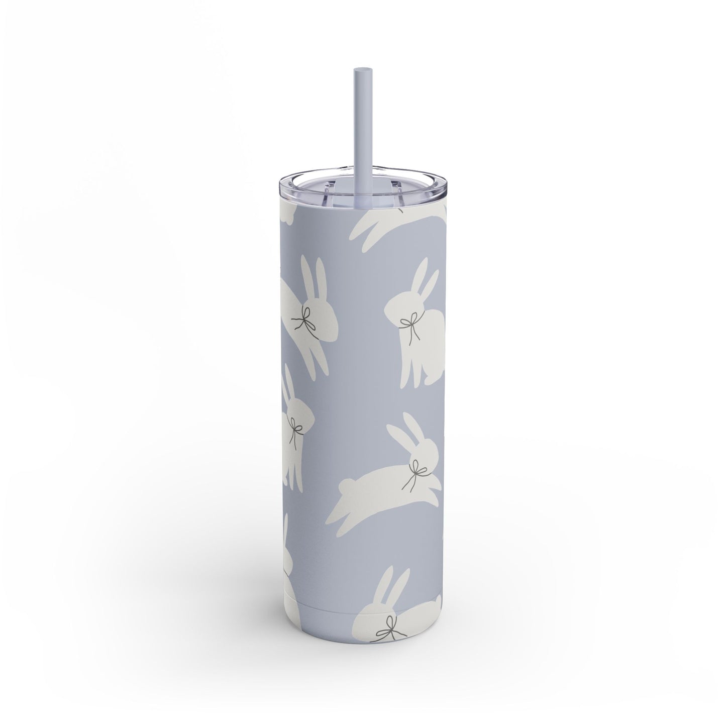 Hop Into Hydration – 20oz Matte Skinny Tumbler 🐰🖤 (Available in Multiple Colors!)