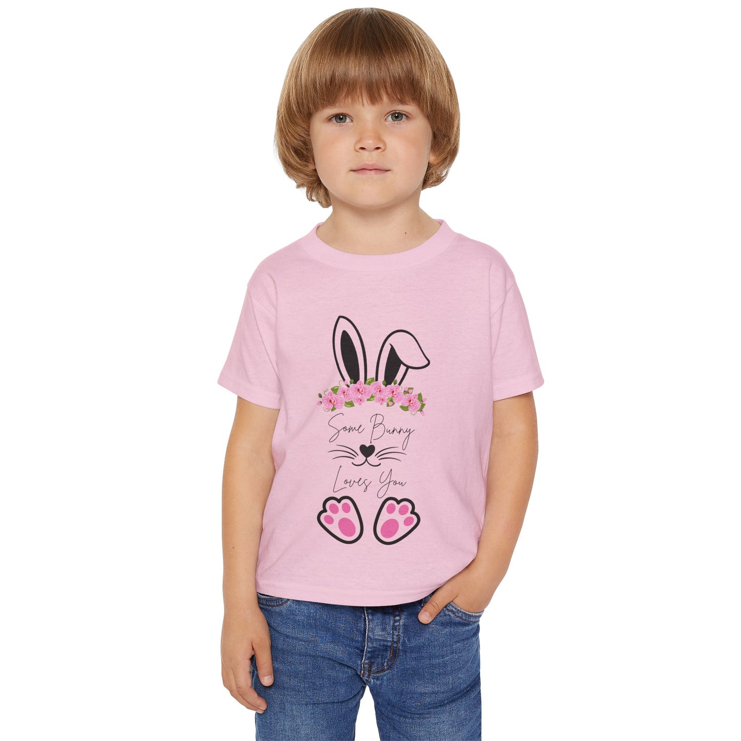 “Some Bunny Loves You” – Toddler Heavy Cotton™ Tee 🐾💗