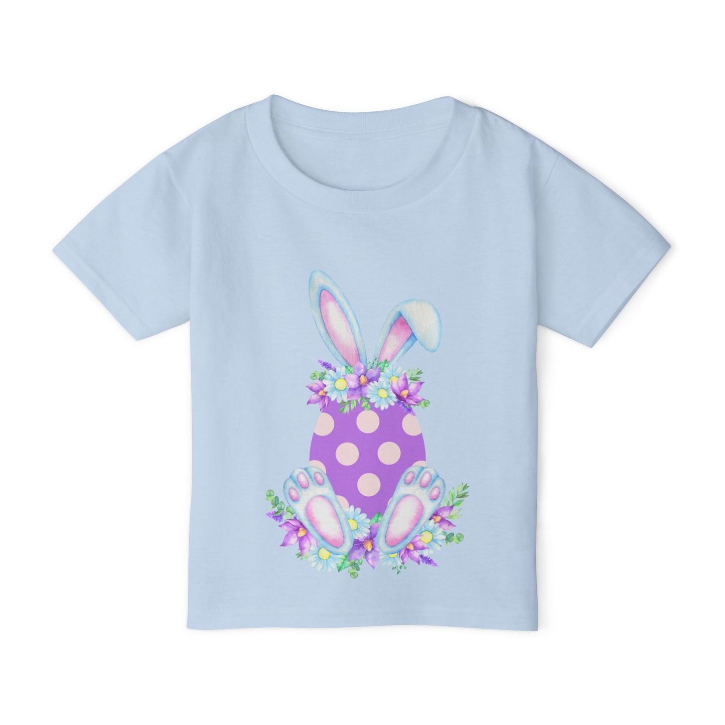 Purple Polka Dot Bunny – Heavy Cotton Toddler Tee 💜🐇