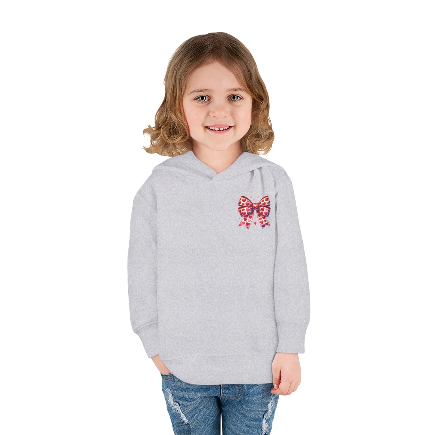 "Tied with Love" Heart Bow Toddler Hoodie