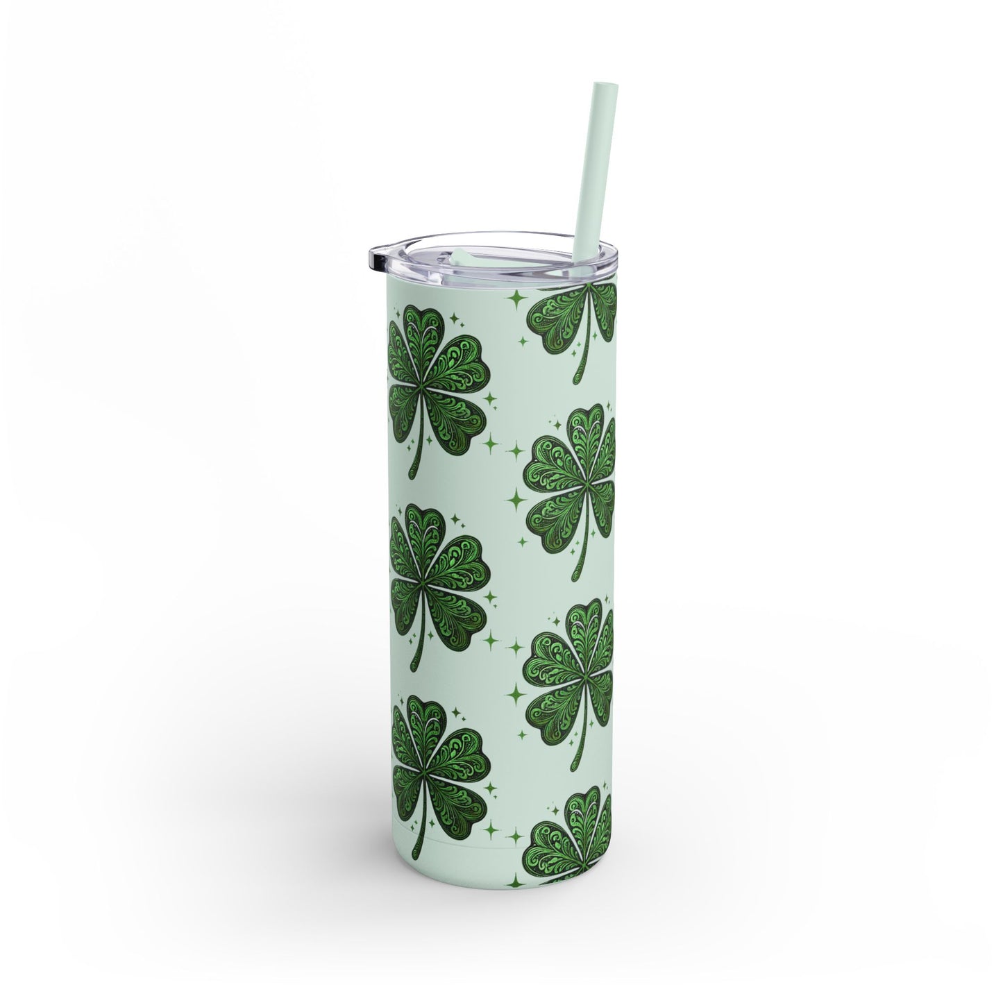 Emerald Clovers 🍀 20oz Matte Tumbler – Luxe Insulated Stainless Steel