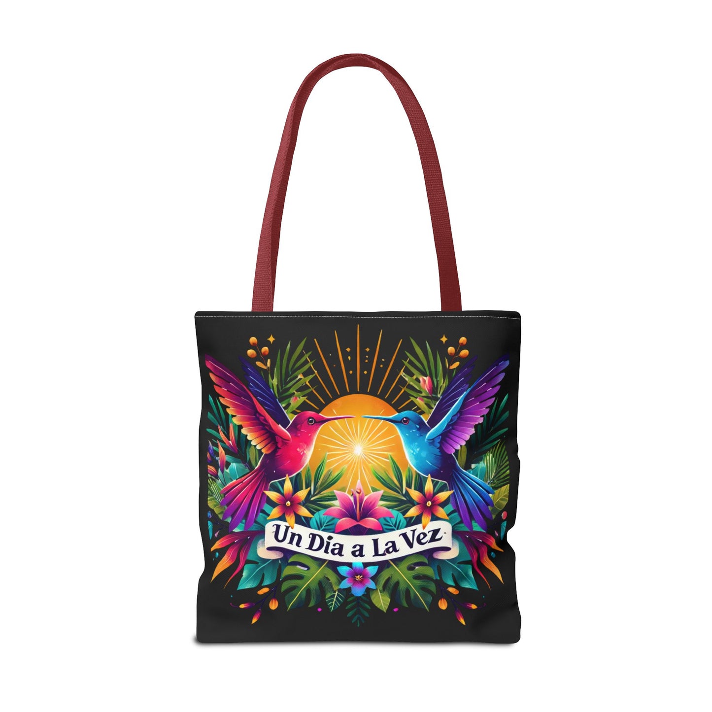 "Un Día a La Vez" Vibrant Midnight Tote Bag