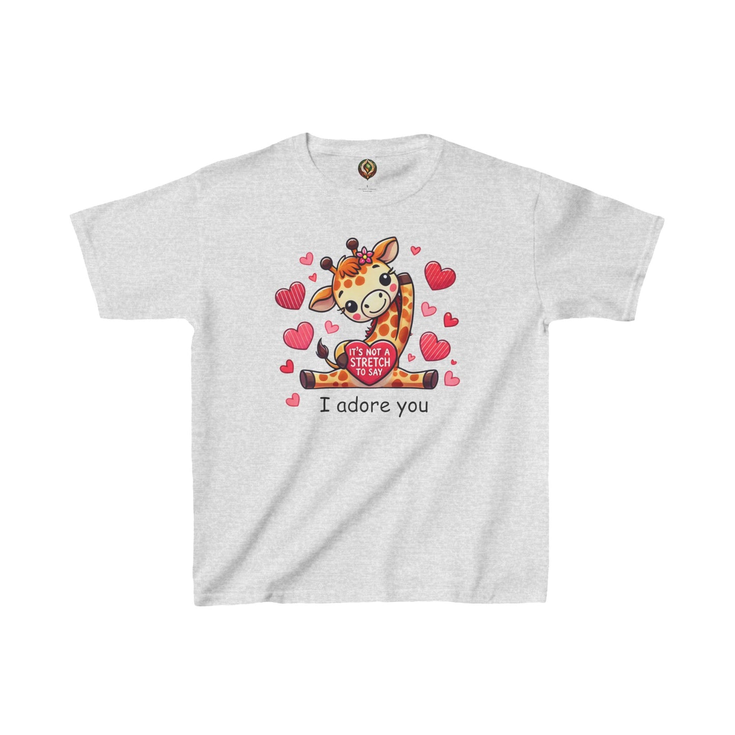 "I Adore You" Giraffe Youth Tee