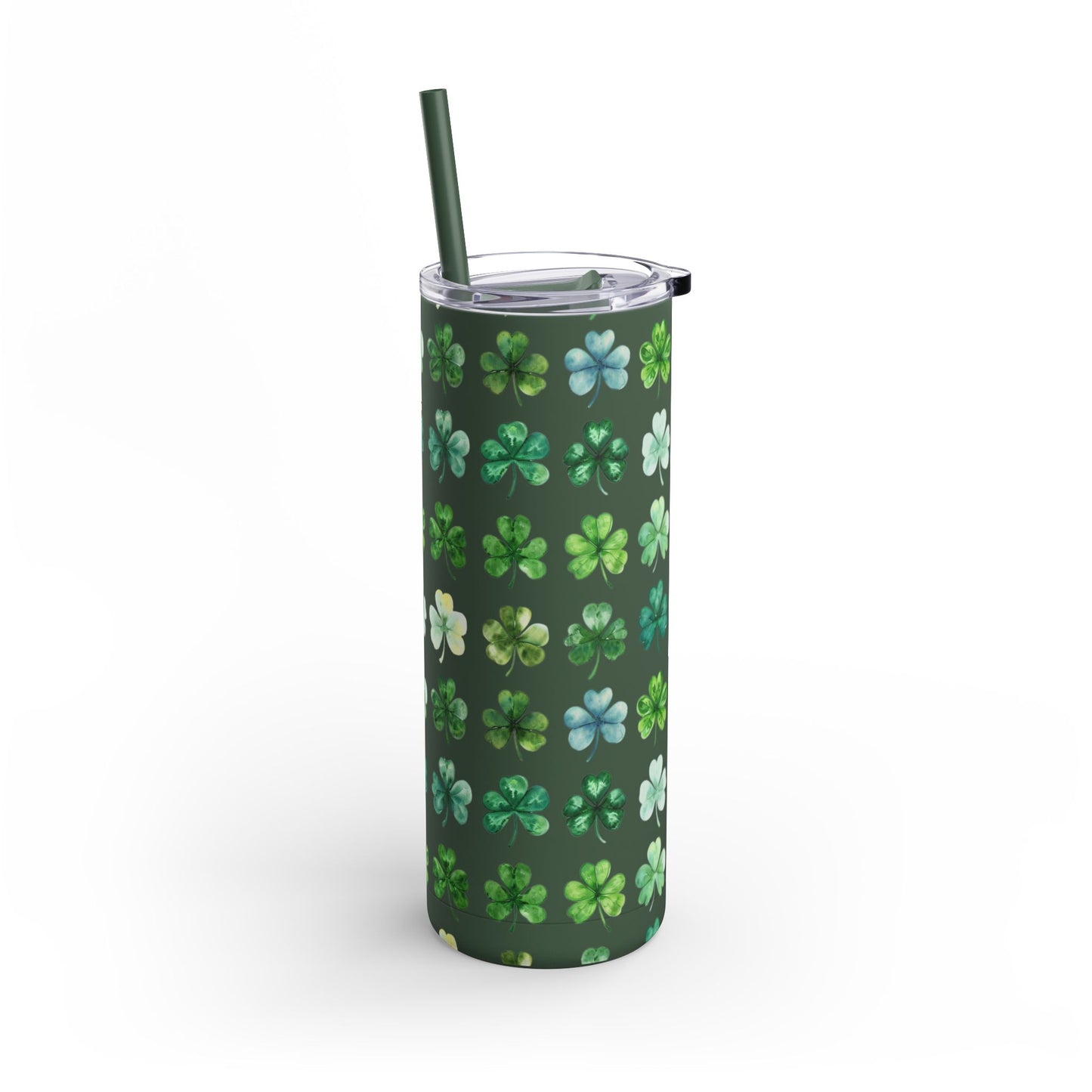 Lucky Sip 🍀 20oz Matte Tumbler – Triple Color Charm, Hot & Cold Insulated