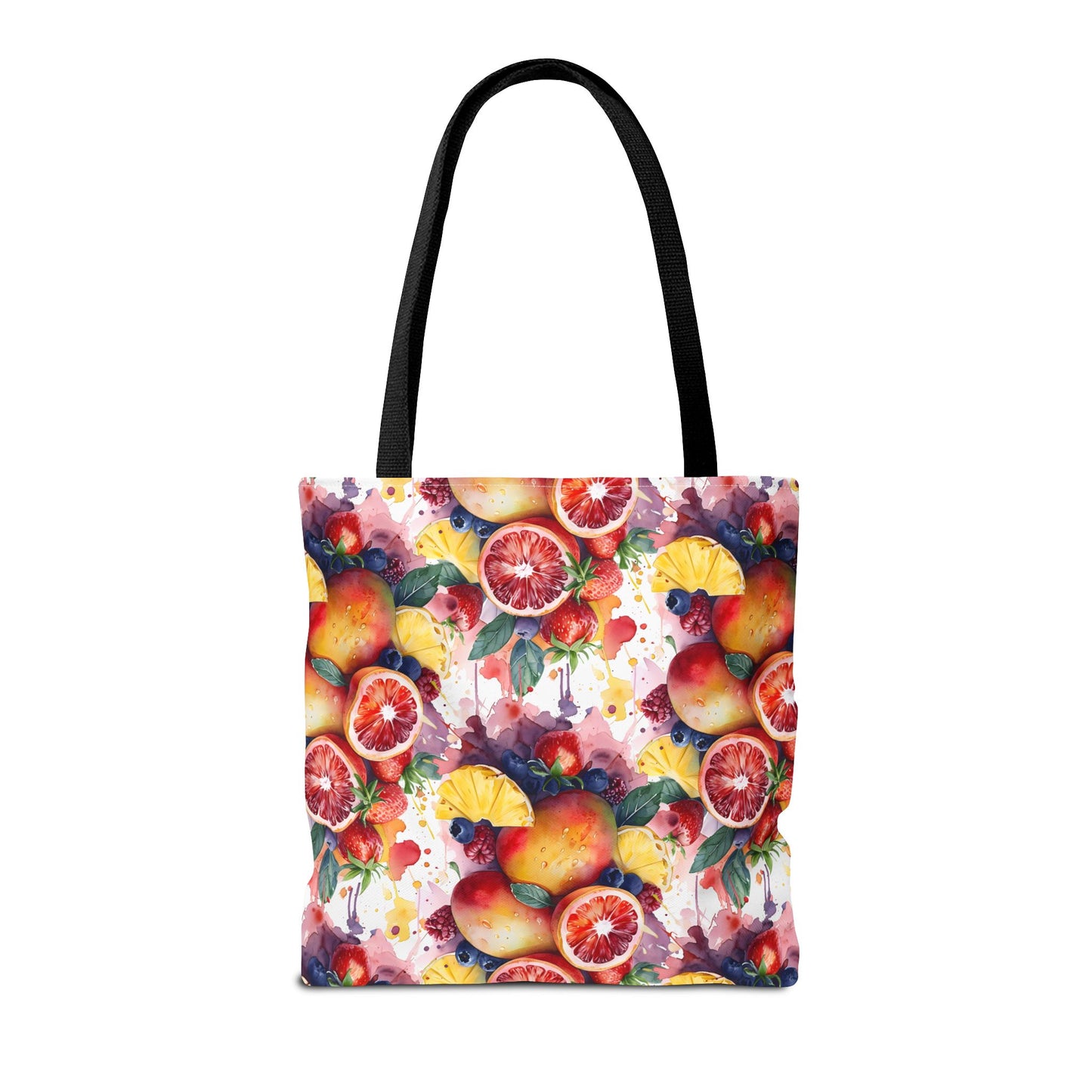 Tropical Splash 🍊🍍 Watercolor Fruit Tote