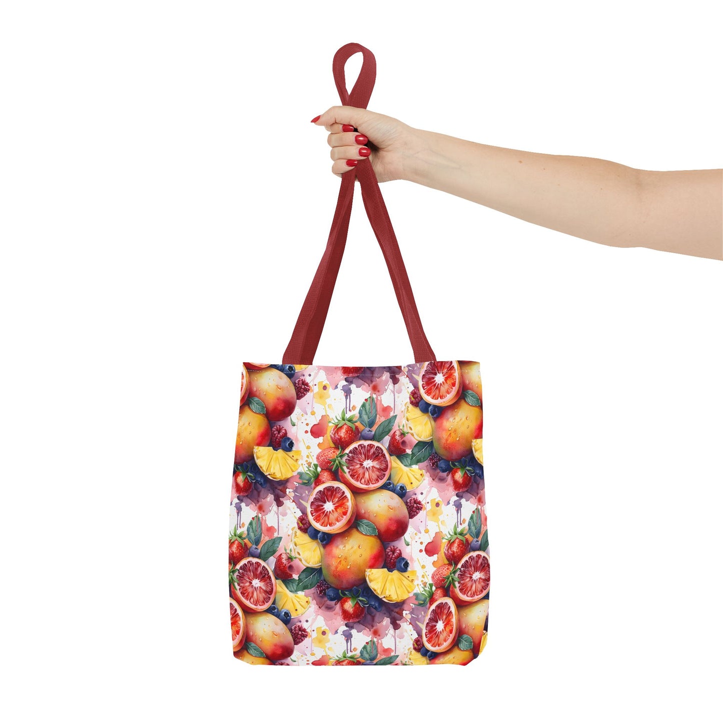 Tropical Splash 🍊🍍 Watercolor Fruit Tote