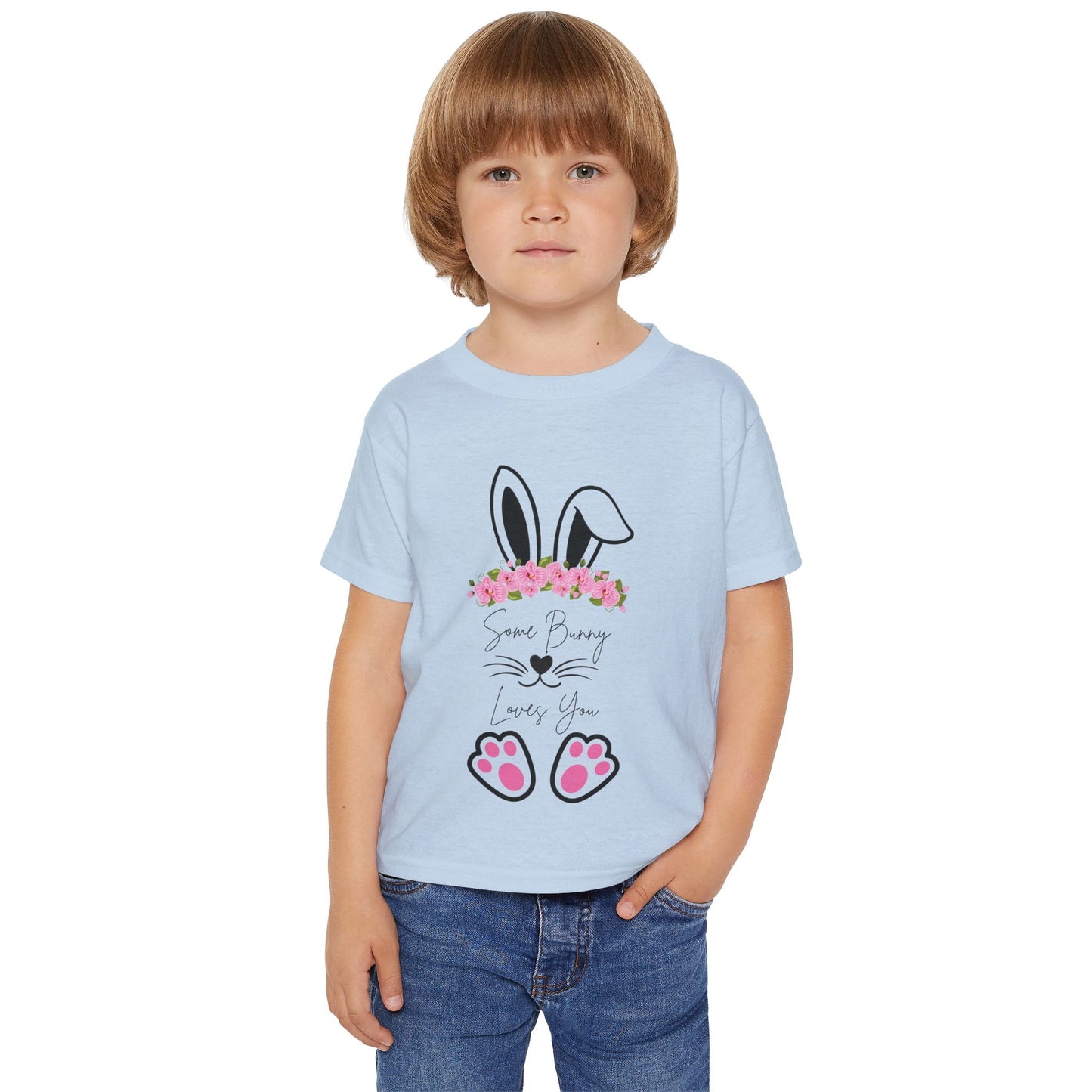 “Some Bunny Loves You” – Toddler Heavy Cotton™ Tee 🐾💗