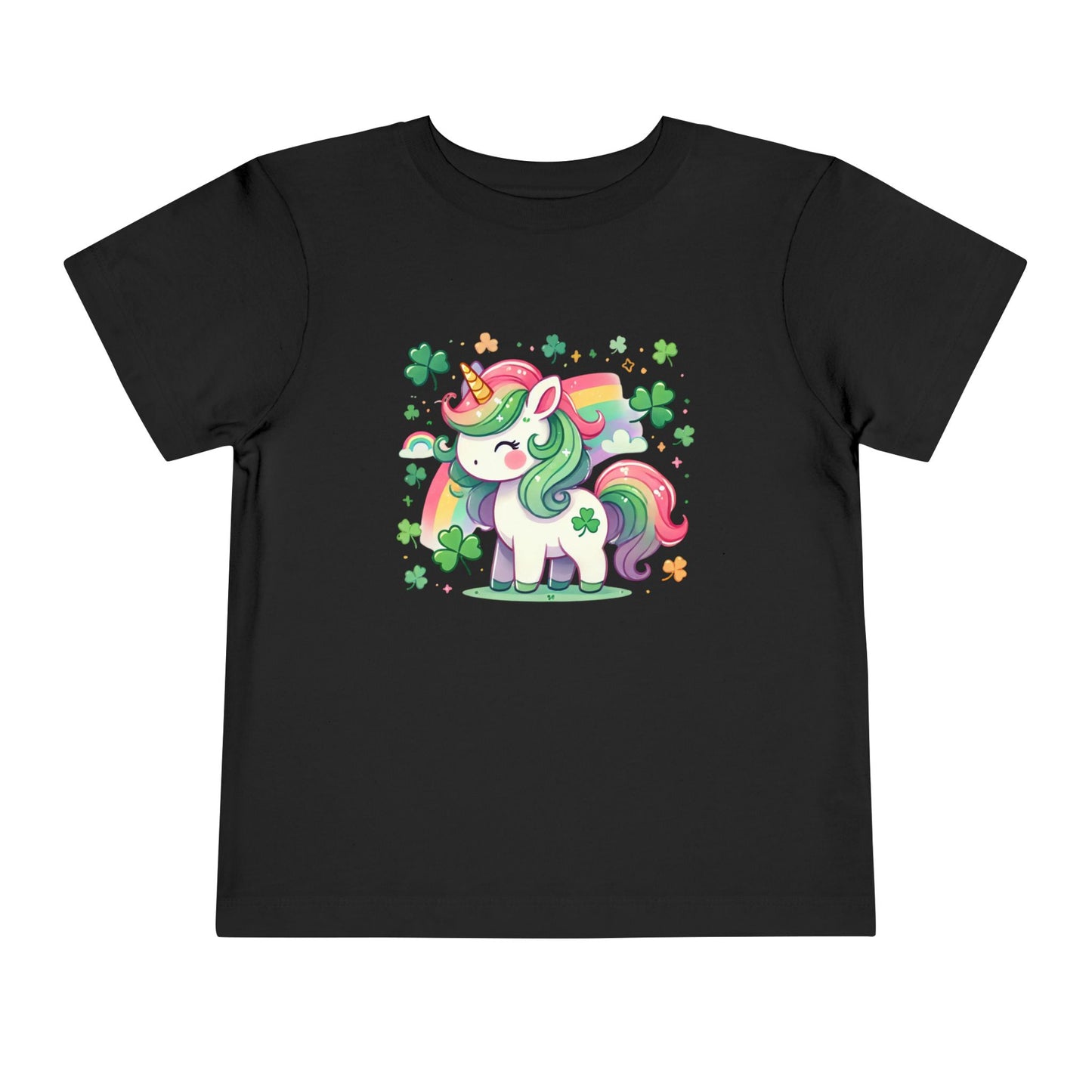 Magical Mischief 🍀 Toddler Tee – Lucky Unicorn Adventure
