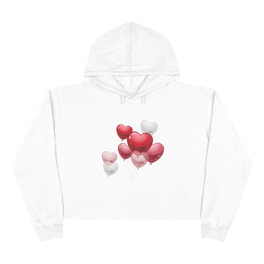 "Heart Balloons" Women’s Cropped Hoodie