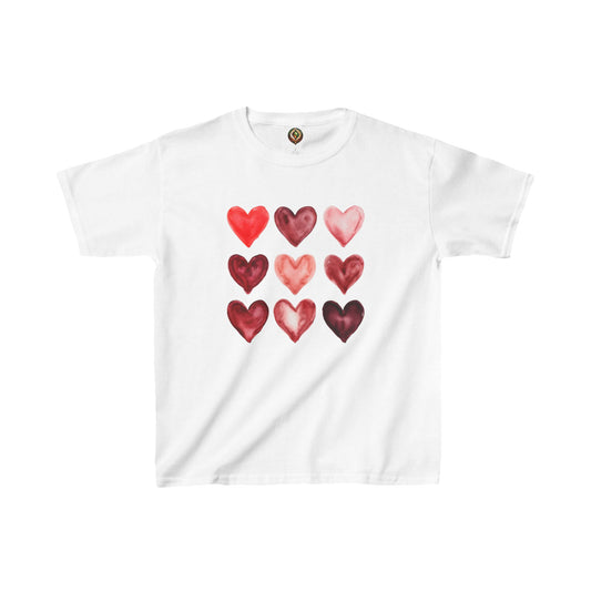 Watercolor Hearts Youth Tee