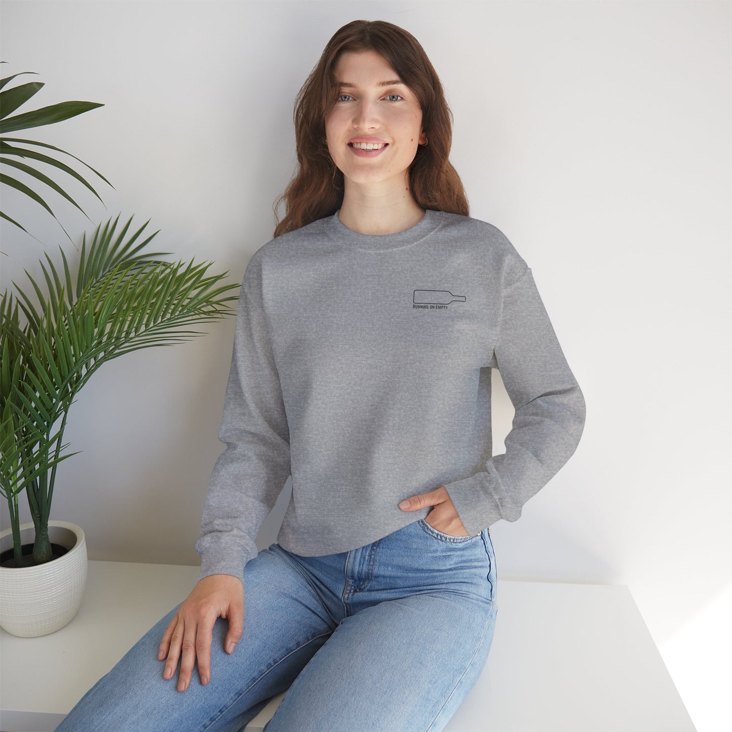 "Running on Empty" Unisex Crewneck Sweatshirt
