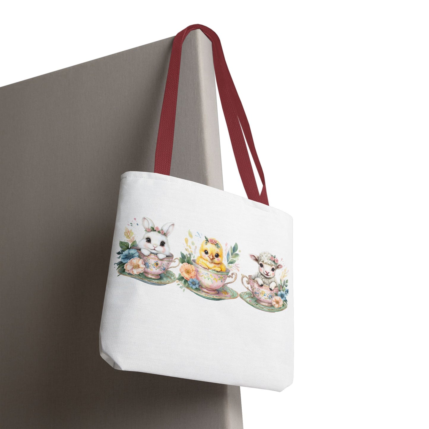 “Springtime Sippers” – Easter Teacup Cuties Tote Bag 🐰🐣🐑