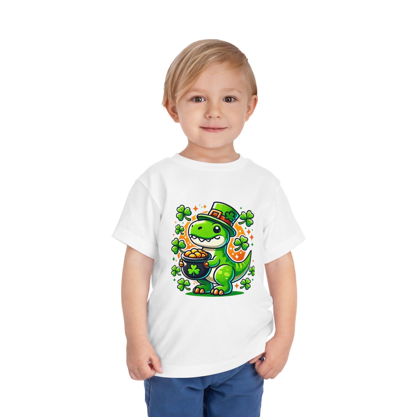 "Lucky Rex" Toddler St. Patrick’s Day Dinosaur Shirt – Cute & Comfy Tee