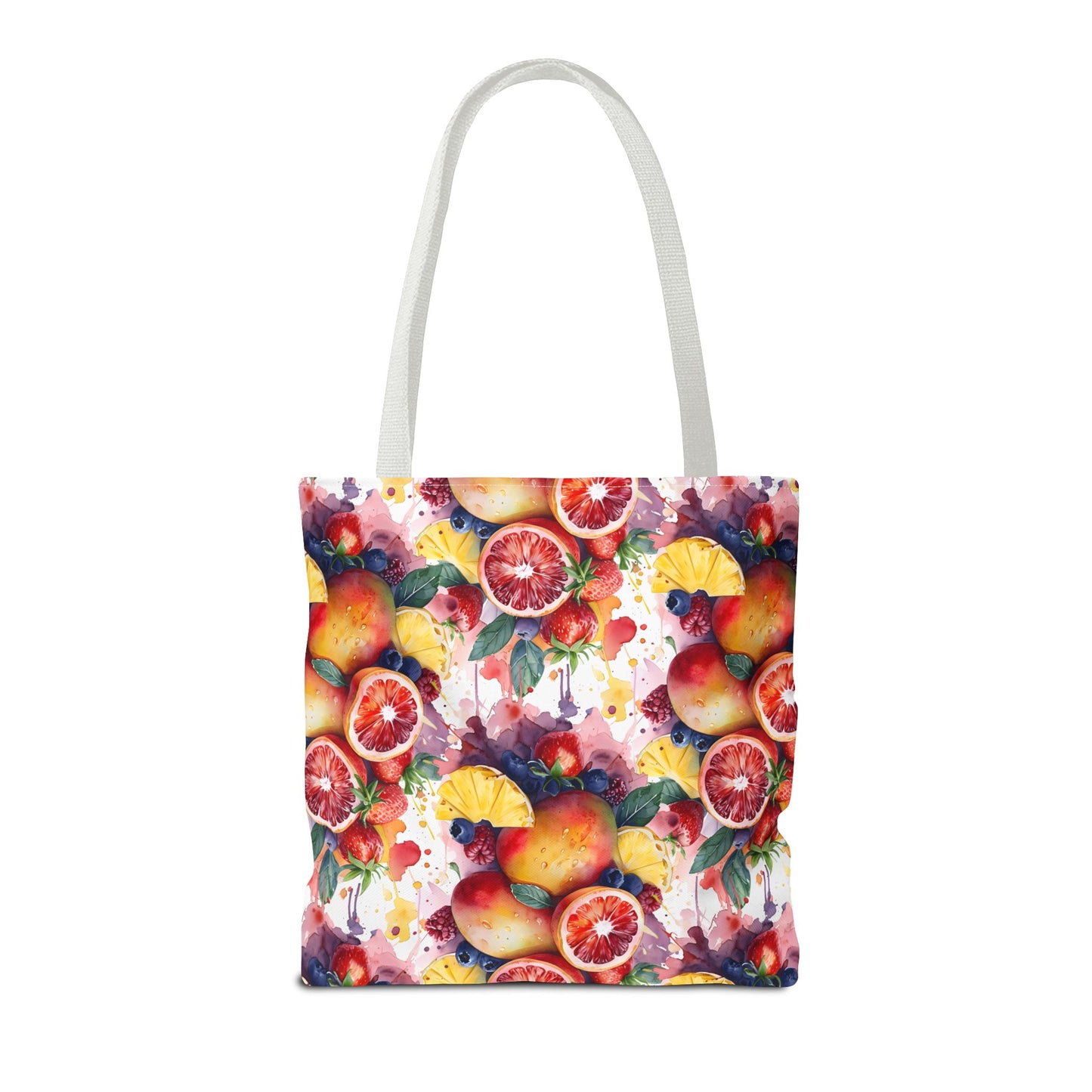 Tropical Splash 🍊🍍 Watercolor Fruit Tote