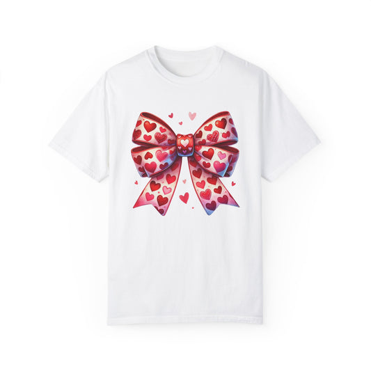 "Sweetheart Bow" Garment-Dyed Unisex T-Shirt