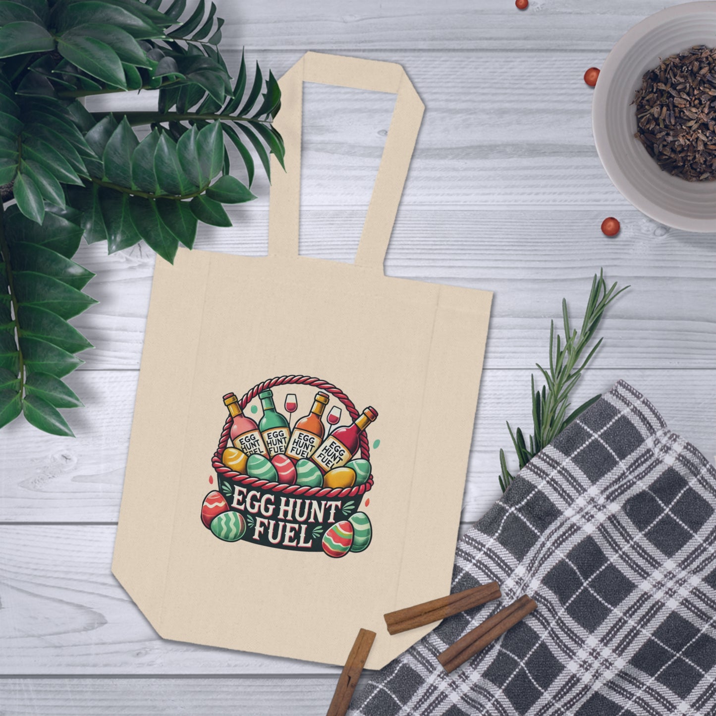 Egg Hunt Fuel – Double Wine Tote Bag 🍷🔥