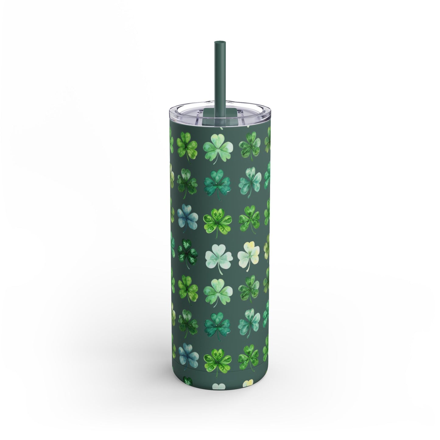 Lucky Sip 🍀 20oz Matte Tumbler – Triple Color Charm, Hot & Cold Insulated