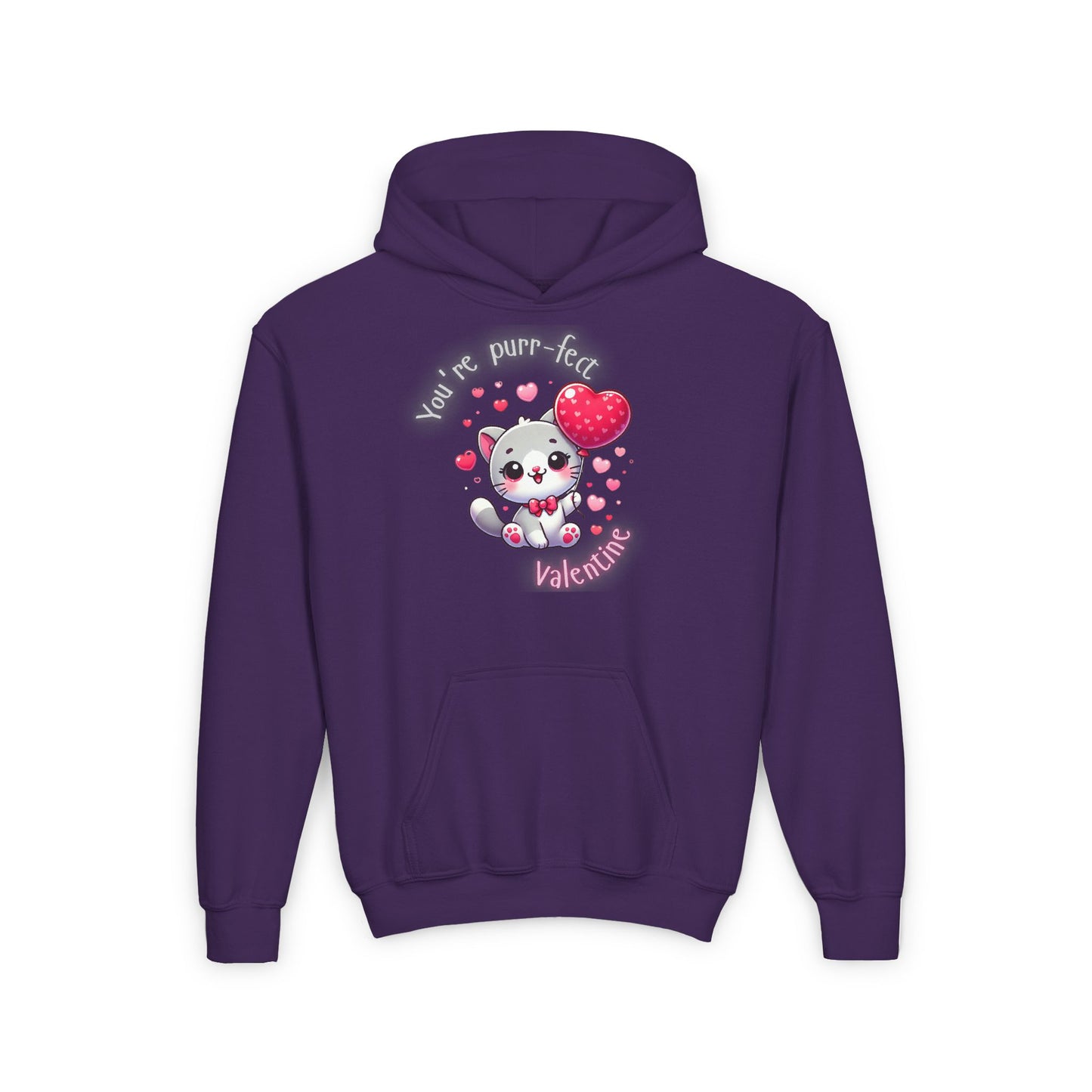 Purr-fect Valentine Youth Hoodie